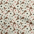 thumbnail image 1 of oneOone Cotton Poplin Brown Fabric Poker Card Craft Projects Decor Fabric Printed By The Yard 42 Inch Wide, 1 of 5