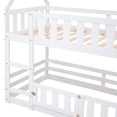 thumbnail image 6 of [Luckynote]Twin over Twin House Bunk Bed with Fence and Door, White, 6 of 10