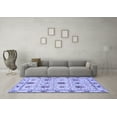 thumbnail image 3 of Ahgly Company Machine Washable Indoor Rectangle Abstract Blue Modern Area Rugs, 7' x 9', 3 of 4