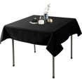 thumbnail image 1 of TRAHOO-2pack 70x70 Inch Black Square in Polyester Fabric Tablecloth for Wedding,Banquet,Restaurant and Parties, 1 of 4