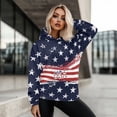 thumbnail image 5 of SCRAWLGOD American Flag Pullover Hoodies for Women Oversized Sweatshirt Graphic Design Long-Sleeve Sportswear Hoodie Women Comfortable Hooded Sweater Women 4th of July Size 2XL, 5 of 7