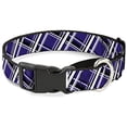 thumbnail image 1 of Buckle-Down Plaid Black Red Martingale Dog Collar, 1 of 1
