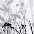 thumbnail image 5 of Black and Grey Floral Bathroom Fabric Shower Curtain with Hooks,Decorative Bathroom Accessories,Water Proof,Reinforced Metal Grommets 72x84 inches, 5 of 6