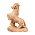 thumbnail image 3 of Esquirla Hand Carved Wood Horse Statue Horse Wooden Carving Ornament Handmade Animal Statue Desktop Horse Figurine for Living Room Decor B, 3 of 8
