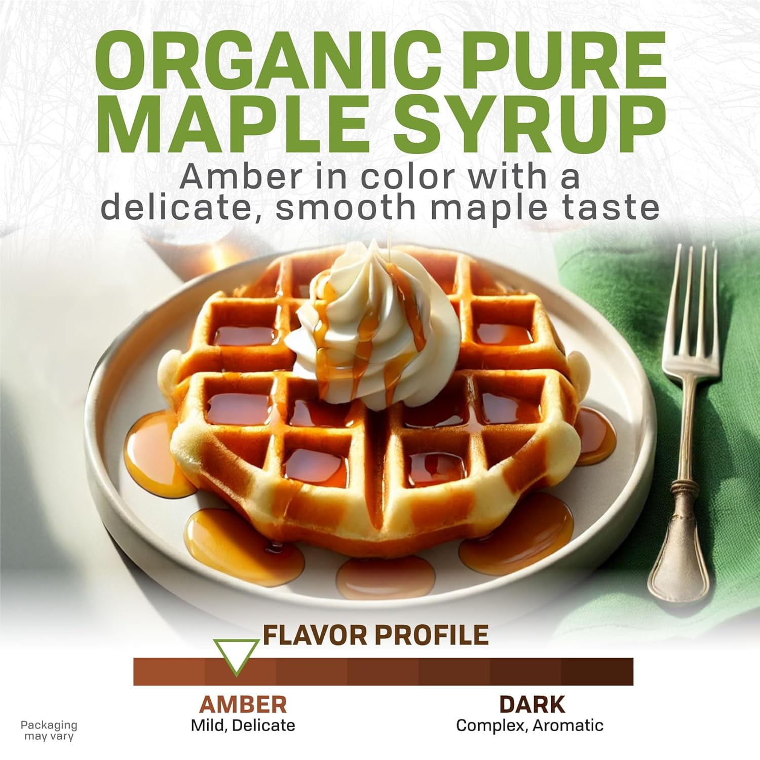 Maple Valley Organic Pure Maple Syrup, Amber and Rich, Better Than Pancake Syrup, Use for Coffee or All-Natural Sugar Substitute in Cooking and Baking (32oz Glass Bottle)