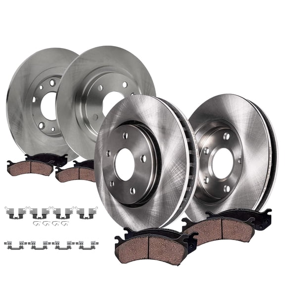 Detroit Axle - FWD 8pc Brake Kit for 2016 2017 2018 Mazda CX-3 11.02" inch Front and 11.06" inch Rear Disc Brake Rotors Ceramic Brakes Pads with Hardware Replacement