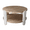 Brown & White | Coffee Table, variant on GZXS 31.5 Inch Round Coffee Table, 2-Tier Farmhouse Center Table with Open Shelf for Living Room, Brown & White