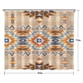thumbnail image 5 of Brown Geometric Quatrefoil Pattern Shower Curtain 84"x72" ,Bathroom Decorative Shower Curtains Set with 12 Hooks,Modern Waterproof Washable Shower Curtain, 5 of 6