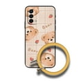 thumbnail image 6 of LYM-Phone Case For OnePlus Nord N200 5G/1+Nord N200 5G, Waterproof Solid Color Funny Cute Youth Creative Cartoon Soft Case Back Cover Protective Ring heat dissipation Bracelet Anti-knock, 6 of 9