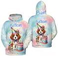 thumbnail image 3 of Happy Birthday Cute Puppy Brittany Spaniel with Cake Gifts Party Hat All Over Print 3D Hoodie Unisex Merch Hoodies Brittany Dog Lover Gifts Idea - 00029, 3 of 6