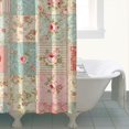 thumbnail image 3 of Pioneer Flower Floral Print Pattern Shower Curtain 84”x72", Bathroom Decorative Shower Curtain Set with 12 Hooks, Waterproof Washable, 3 of 4