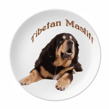 

Tibetan Mastiff Pet Frontier China Plate Decorative Porcelain Salver Tableware Dinner Dish