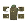 thumbnail image 5 of Little Donkey Andy Men's Reversible Fleece Puffy Vest Warm Sleeveless Puffer Jacket with Removable Hood for Golfing Hiking Laurel Oak M, 5 of 7