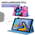 thumbnail image 2 of Folio Case for 2021 Samsung Galaxy Tab A8 10.5" (SM-X200 /SM-X205) - Flip Lightweight Wallet Case with Stand /Card Holders, Protective Leather Fold Stand Cute Cover (Rose Blue Butterfly), 2 of 6