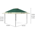 thumbnail image 3 of 12x12 Pop Up Ga-zebo Outdoor Canopy Shelter with 4 Stanbags, 8 Stakes Instant Gazebo Tent for Lawn, Garden, Backyard Deck, 3 of 6