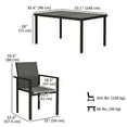 thumbnail image 3 of Outsunny 5 Piece Patio Dining Set w/ 4 Stackable Chairs, 3 of 10