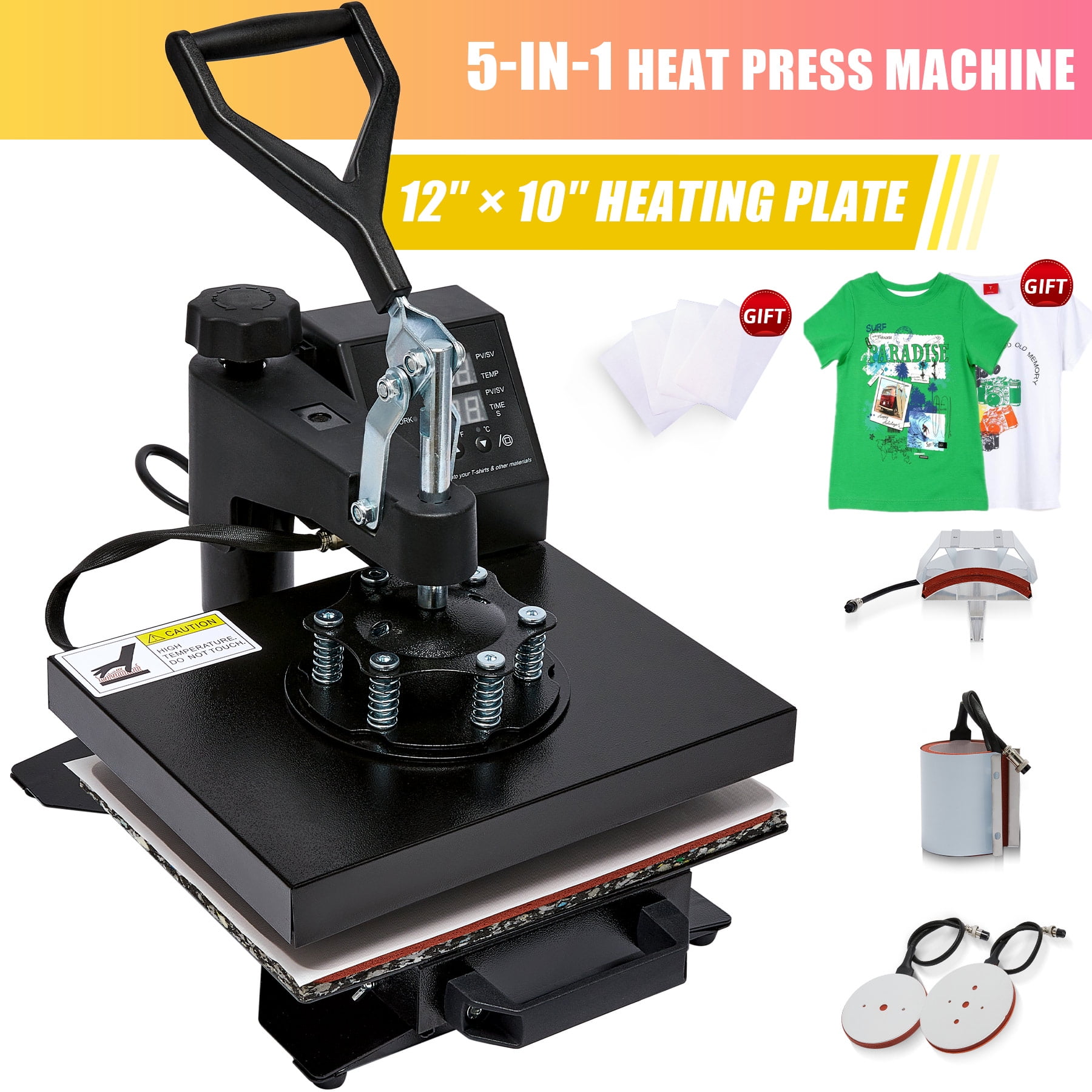 5IN1 Heat Presses Swing Away Heat Press Machines 12x10  Heat Press machine best 
