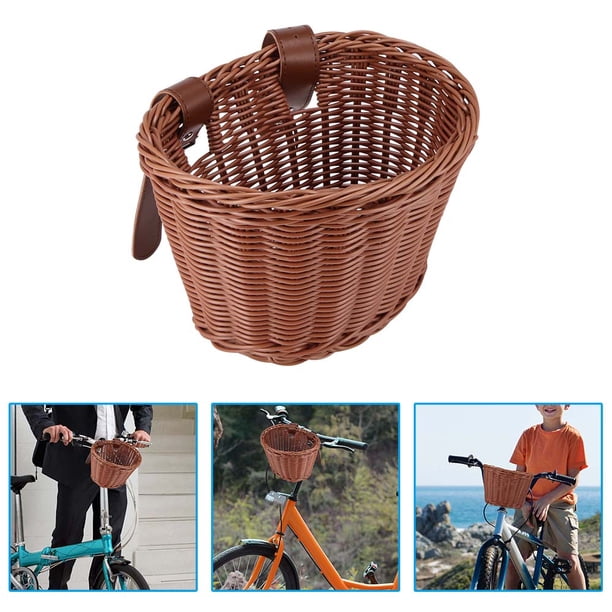 Bicicleta, Caja De Mimbre Para Bicicleta Con Cinturón Ajustable Duradero De Plástico Para Bicicleta De Niños Eigraketly OD009494-02