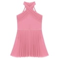 thumbnail image 5 of Linjinx Girls' Ballet Lyrical Dance Dress Jazz Latin Dance Performance Costume High-Low Tutu Skirt Pink 10, 5 of 6