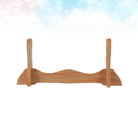 WESIEVYA Sword Holder Stand Simple Design Bamboo Display Storage Rack For Collectors 1Set 14.6x3.1x6.3in
