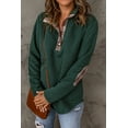 thumbnail image 4 of Ushdele Chic Green Plaid Pullover, Long Sleeves, Fit Like a Dream!, 4 of 8