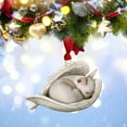 thumbnail image 5 of geerera Dog Sleep in Angel Wings Ornament, Flat 2D Printed Acrylic Hanging, Gifts for Dog Lover, Christmas Decoration(Chihuahua), 5 of 6