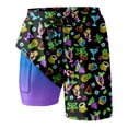 thumbnail image 5 of Womens Swim Shorts with Compresssion Liner 2026 Summer Casual Elastic Waist Leopard Print Board Shorts with Pockets Beachwear, 5 of 5