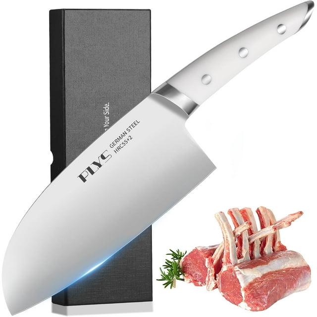 Plys Cleaver Knife,7.5 Inch Professional Kitchen Knives,Ultra Sharp Stainless Steel Meat Cleaver, Butcher Knife for Kitchen and Restaurant