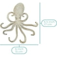 thumbnail image 3 of Comfify Cast Iron Octopus Wall Hook, Nautical Decorative Tentacle Hook for Keys, Towels, and Coats, Rustic White, 3 of 7
