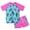 Pink Ice Cream, variant on Girls Rash Guard Swimsuit Set Short Sleeve UPF 50+ 2 Pieces Bathing Suit 5-6 Years