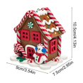 thumbnail image 4 of Light Up Gingerbread Themed House Ornament, PVC Warm LED Hanging Decoration for Christmas Tree, Tabletop Mantel Shelf Christmas Village Home Holiday Display, 4 of 7
