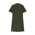 thumbnail image 6 of Ayolanni Cotton Linen Casual Dresses for Women Under $15 Green Knee-Length Short Sleeve Solid Dresses Junior Dresses L, 6 of 9