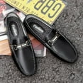 thumbnail image 4 of Men's Casual Loafers Slip On Leather Shoes Lightweight Driving Shoes Moccasins Classic Penny Loafer Flats Boat Shoes, 4 of 10