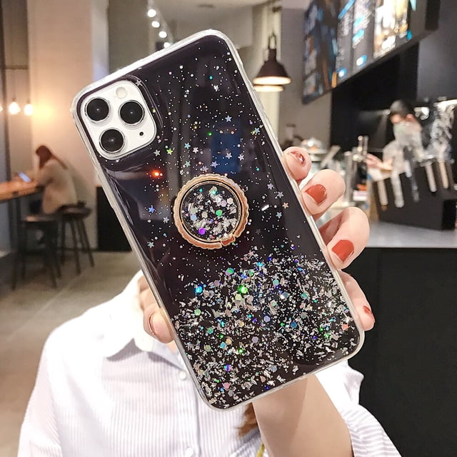 LOVECOM-funda de teléfono con soporte de anillo para iPhone 14, 13, 12, 11 Pro Max, XR, X, XS Max, 7, 8 Plus Fivean unisex