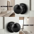 thumbnail image 7 of Knobelite(5 Pack) Hall / Closet Room Round Door Knob,Passage Function for Hall / Closet,Interior Door Door Lock Handle Black Finish, Keyless (Non-Locking Knobs) Interior Door Handles Locks, 7 of 7