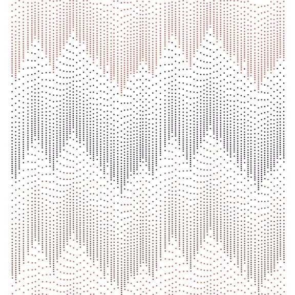 MuralsPrint Dashed Chevron Mountain Peaks Removable Wallpaper - 24'' inch x 10'ft