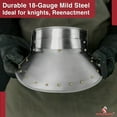 thumbnail image 3 of Armory Replicas Medieval Steel Plate Gorget | 18G Polished Neck Armor with Leather Belt for LARP & Reenactment, 3 of 7