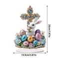 thumbnail image 5 of Easter Decorations Colorful Easter Bunny Tabletop Ornament,Spring Fashion Decorative Sculpture Figurine 2D Acrylic for Home Kitchen Easter Party,Birthday Gifts for Women A-f, 5 of 5