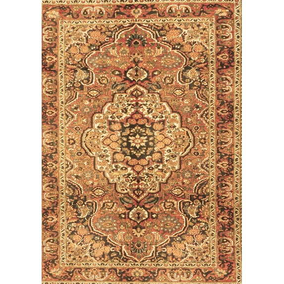 Ahgly Company Indoor Rectangle Persian Brown Traditional Area Rugs, 5' x 7'