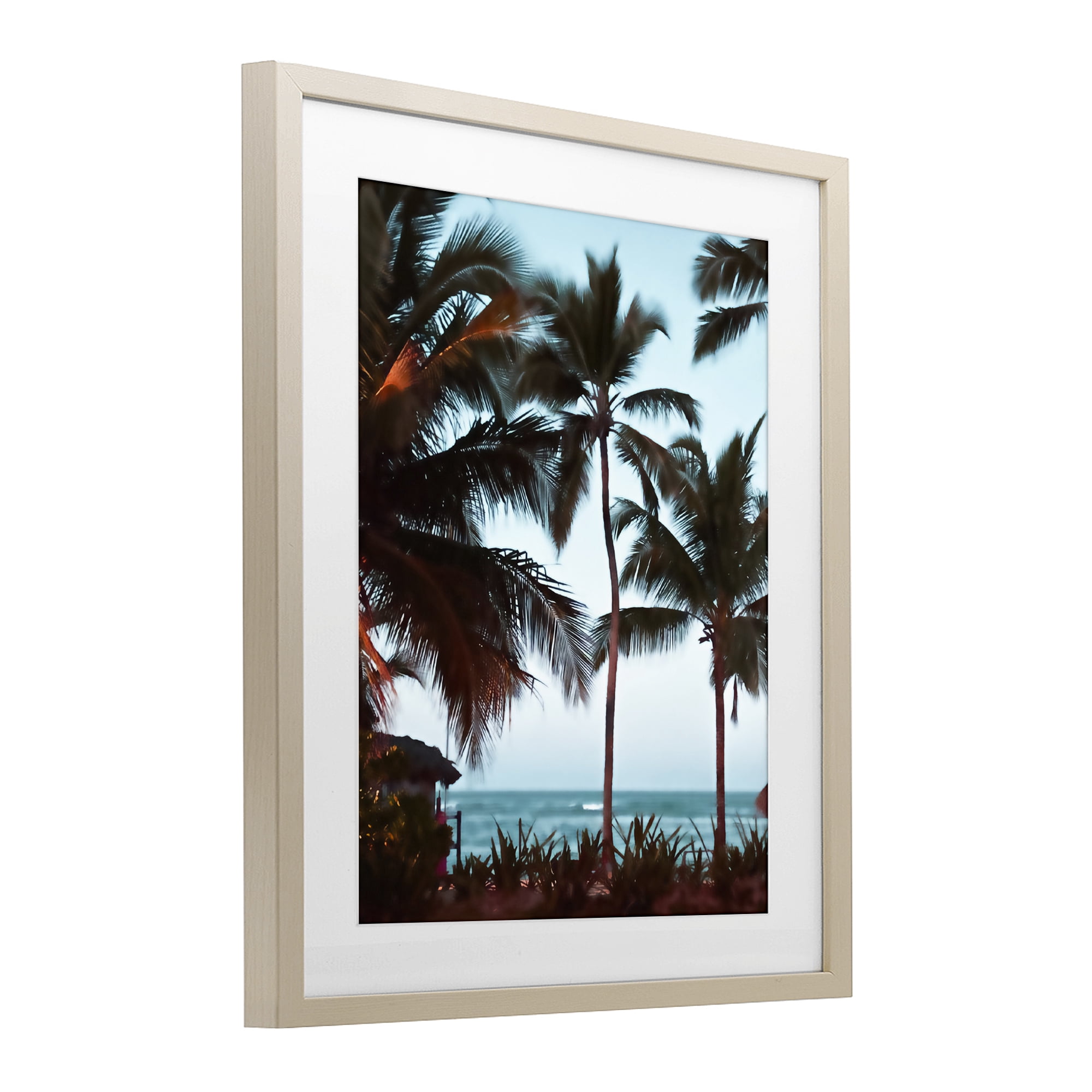 Stupell Industries Shady Palms Beachfront Birch Framed Print Under Glass, design by Noah Bay