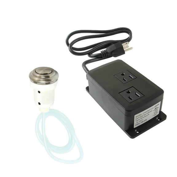 Kingston Brass KATDK318 Gourmetier Dual Outlet Garbage Disposal Air Switch Kit, Brushed Nickel
