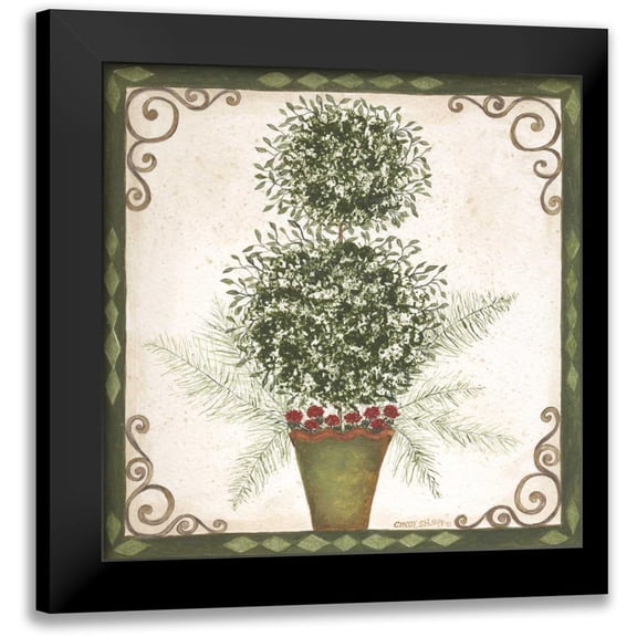 Shamp, Cindy 12x12 Black Modern Framed Museum Art Print Titled - Topiary IV
