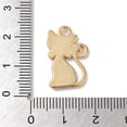 thumbnail image 3 of Alloy Enamel Pendants Cadmium Free Lead Free Light Gold Cat Charm Misty Rose 21x14x1.5mm Hole: 2mm, 3 of 3