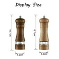 thumbnail image 2 of Premium Acrylic Salt and Pepper Grinder Set, Manual Salt and Pepper Mills- Wooden Shakers with Adjustable Ceramic Core-Salt Grinder and Pepper Mill -Pack of 2 - mixstyle1, 2 of 7