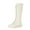 Z2-White, variant on Girls White Riding Boots Fleece-Lined Gold Lace-Up Mid Calf Combat Boots PU Leather Side Zipper Punk Goth Boot, Knee-High Lug Sole Dress/School Shoes Black for Size 36
