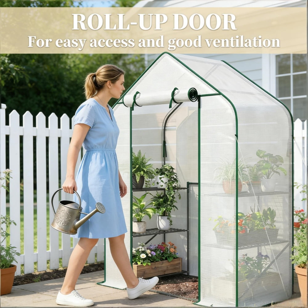 Garden Bed with Mini Greenhouse