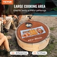 thumbnail image 2 of VEVOR Grille de Foyer X-Marks, Grille de Cuisson Ronde, Grille de Barbecue pour Feu de Camp en Acier Robuste avec Poignée et Support en X, Batterie de Cuisine Portable pour Fête et Rassemblement à l'Extérieur, 36 Pouces Noir, 2 of 9