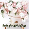 thumbnail image 2 of Juego de globos de oro rosa, juego de 48 globos de confeti de colores, cintas y globos de aluminio, utilizados para cumpleaños, bodas, baby showers, decoraciones navideñas y actividades comerciales, 2 of 5