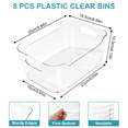 thumbnail image 5 of 8 Pack Clear Plastic Storage Bins, TAIMASI Plastic Pantry Organizers and Storage Bins with Handle, Multi-Use Clear Storage Containers for Home, Kitchen, Cabinet, Fridge Organization, 5 of 9