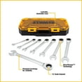 thumbnail image 2 of DEWALT Combination Ratcheting Wrench Set, 8-Piece SAE (DWMT74733), 2 of 3